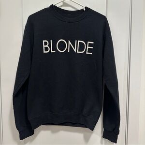Blonde Black and White Pullover Crewneck Sweater Size Small Women’s